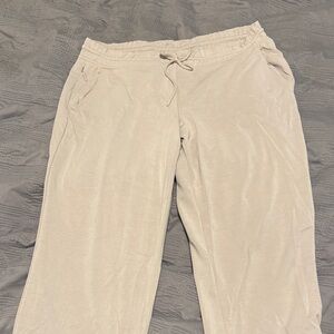 Athleta Women's Light Beige Drawstring Joggers